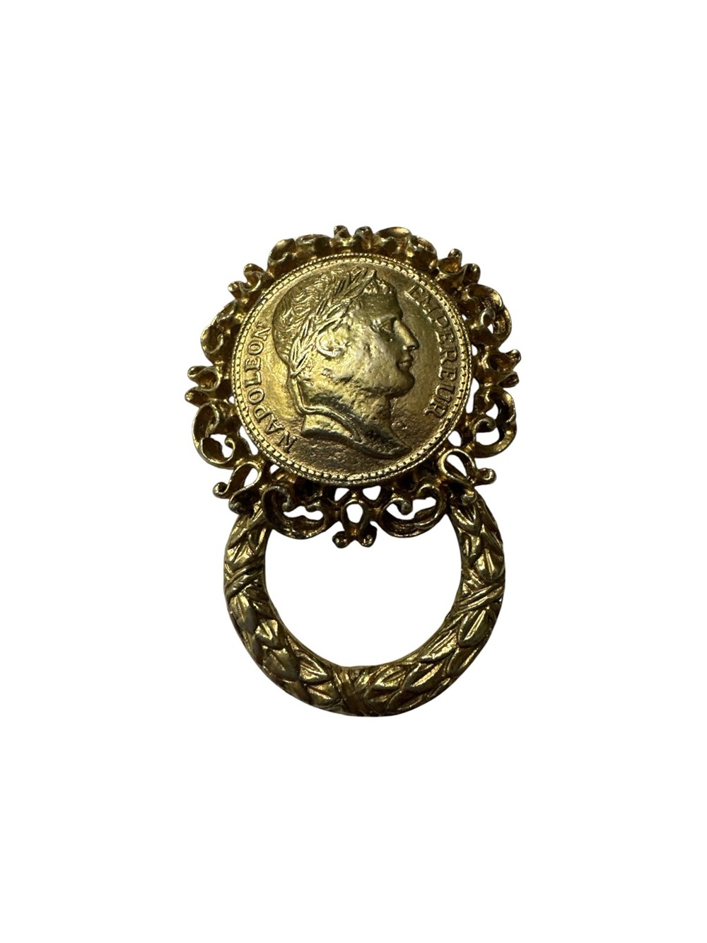 VINTAGE 1950’s Emperor Napoleon door nocker brooch